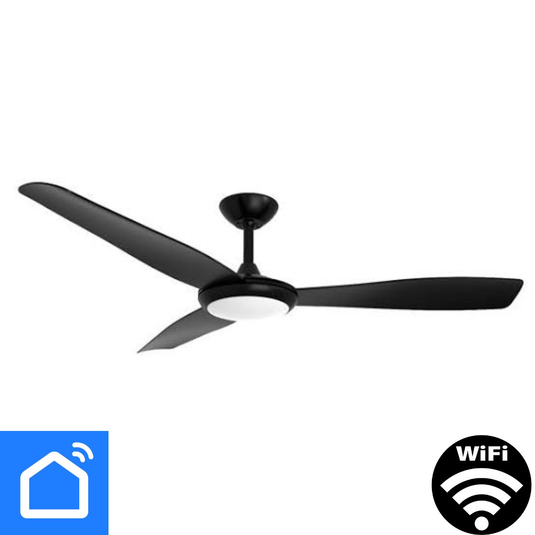 Martec VIPER 132cm 3 Blade Wifi Smart DC Ceiling Fan with remote control & LED Light-Ceiling Fan-Martec