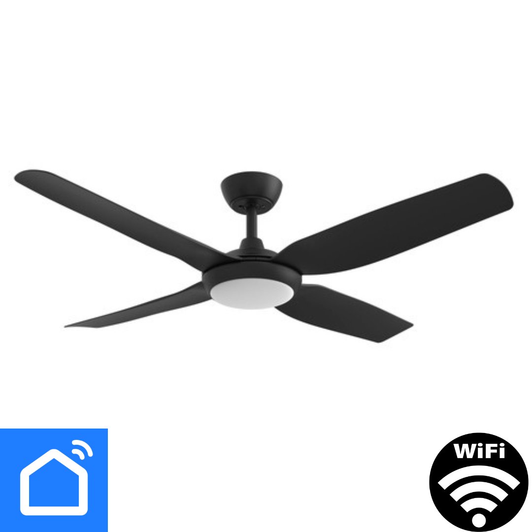 Martec VIPER 132cm 4 Blade Wifi Smart DC Ceiling Fan with remote control & LED Light-Ceiling Fan-Martec