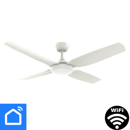 Martec VIPER 132cm 4 Blade Wifi Smart DC Ceiling Fan with remote control & LED Light-Ceiling Fan-Martec