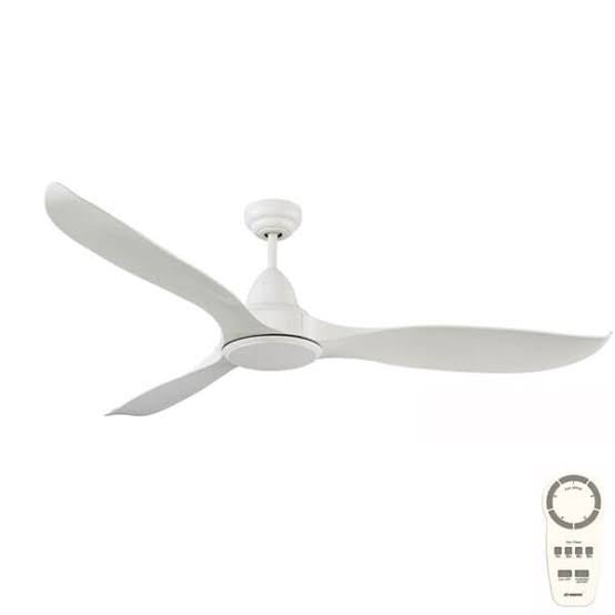 Martec Wave 52" DC Ceiling Fan White with Remote + Light-Ceiling Fan-Martec