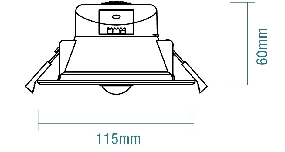 Martec Zone 9W Tricolour LED Downlight With PIR Motion Sensor-LED Downlight-Martec