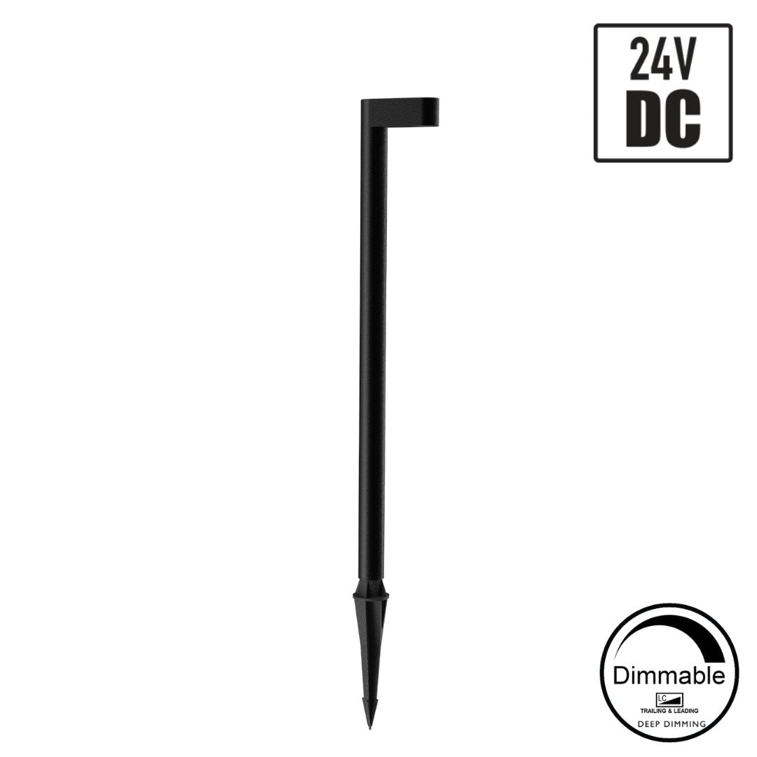 Matt Black 24V LED Garden Path Spike-Garden-Green Earth Lighting Australia