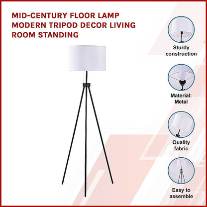 Mid-Century Floor Lamp Modern Tripod Decor Living Room Standing-Home & Garden > Lighting-Koala Lamps and Lighting