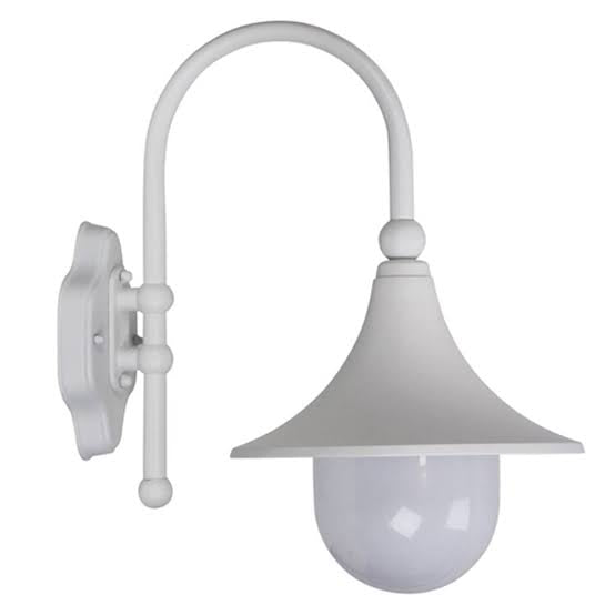 Moca Outdoor Wall Light White and Opal-EXTERIOR LIGHTS-Oriel