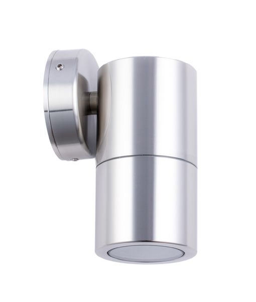 MR16 12V Exterior Single Fixed Wall Pillar Light 316 Stainless Steel IP65 - PM1FSS-Exterior Wall Lights-CLA Lighting