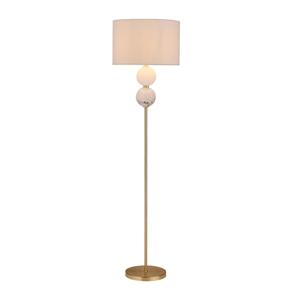 Murano 1 Light Floor Lamp Brass - LL-27-0206BS-Floor Lamps-Lexi Lighting