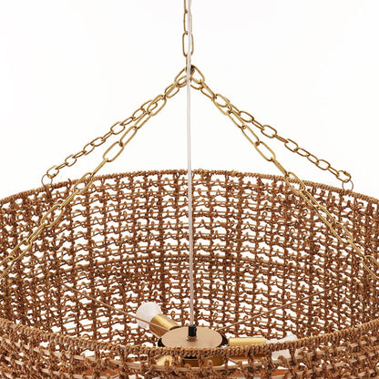 Cafe Lighting NAVARRE Rattan Pendant-Chandeliers-Cafe Lighting and Living