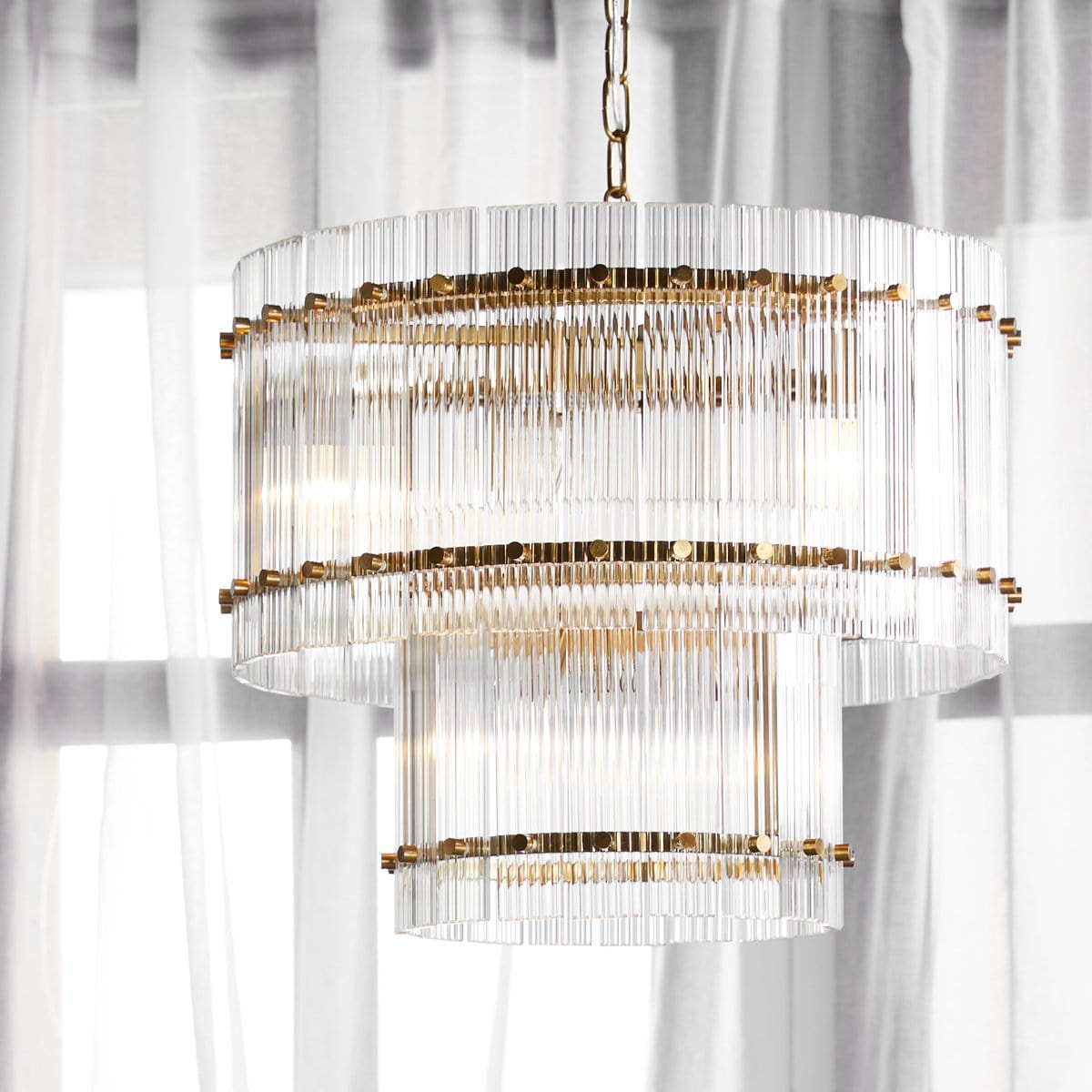 Paloma Pendant - 2 Tier Brass-Pendant Light-Cafe Lighting and Living