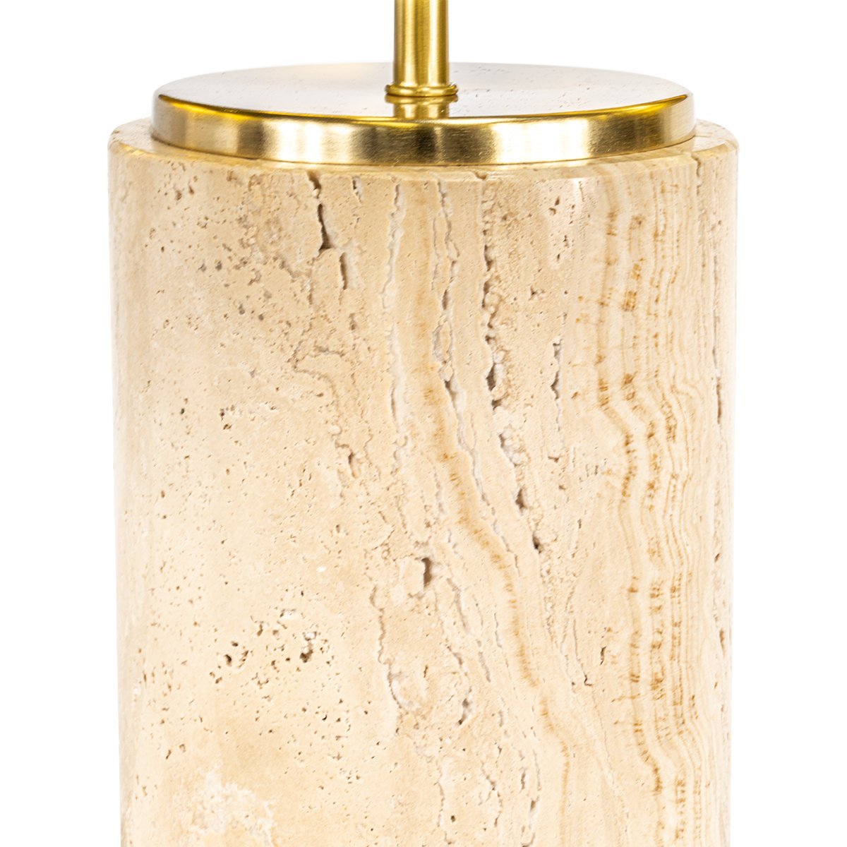 Paola Travertine Table Lamp - Black Shade--CAFE Lighting & Living