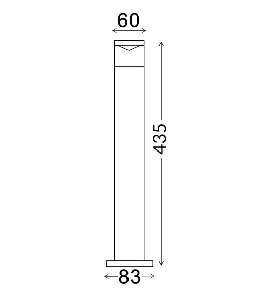 PHARE 12V MR16 Exterior Bollard Light 316 Stainless Steel IP54 - PHARE05M-Bollard Lights-CLA Lighting