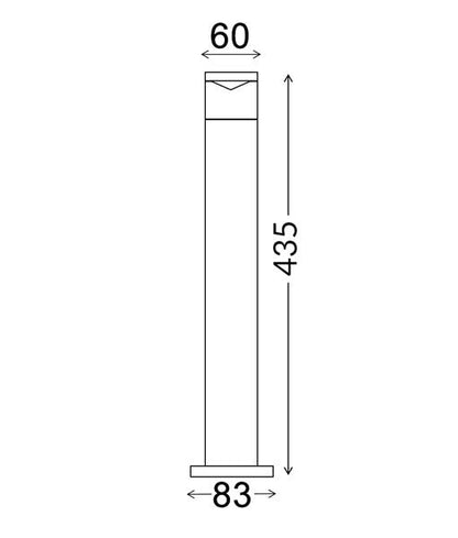 PHARE 12V MR16 Exterior Bollard Light 316 Stainless Steel IP54 - PHARE05M-Bollard Lights-CLA Lighting