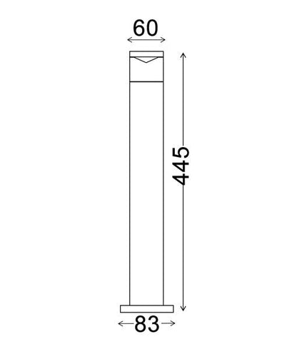 PHARE 12V MR16 Exterior Bollard Light Black IP54 - PHARE03M-Bollard Lights-CLA Lighting