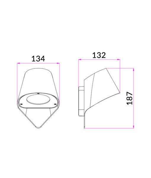 PIL Exterior Surface Mounted Wall Light White IP44 - PIL02-Exterior Wall Lights-CLA Lighting