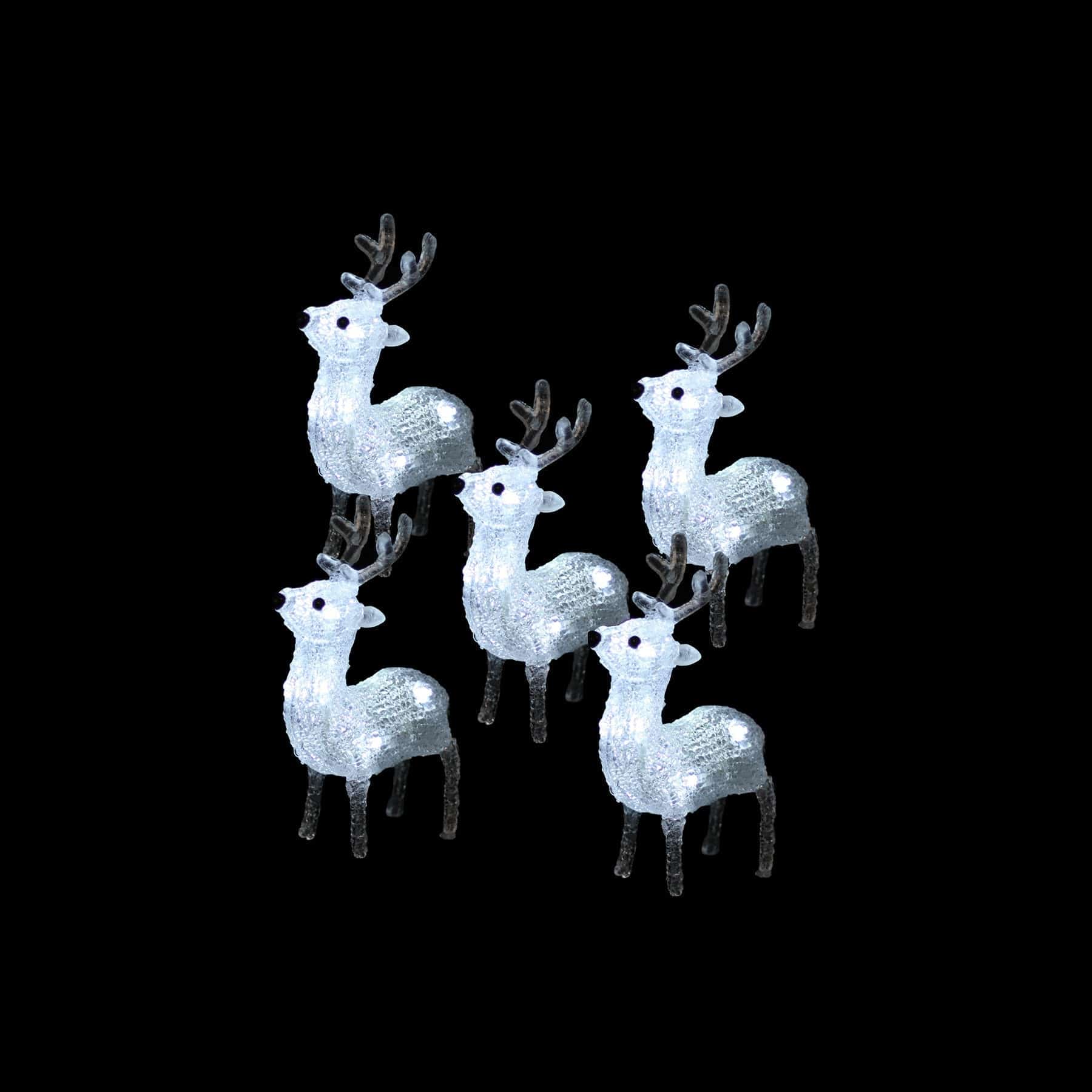 Acrylic Baby Reindeer (5pcs/set)-Christmas Figure-Lexi Lighting