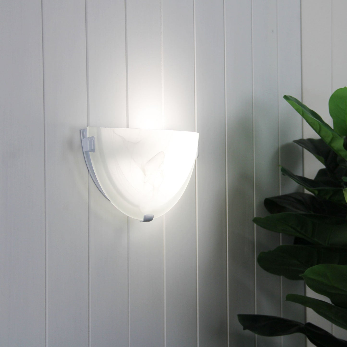 Remo Alabaster glass 1 Light Wall Light 300mm White-Wall Sconce-Oriel Lighting