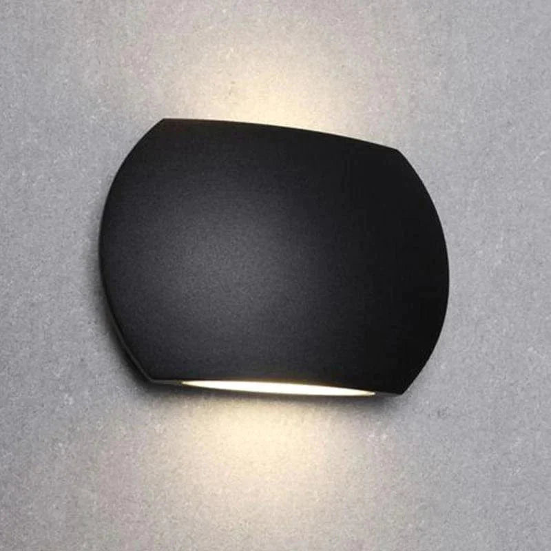 REMO 10W LED Curved Up/Down Wall Light-Exterior Wall Light-Qzao