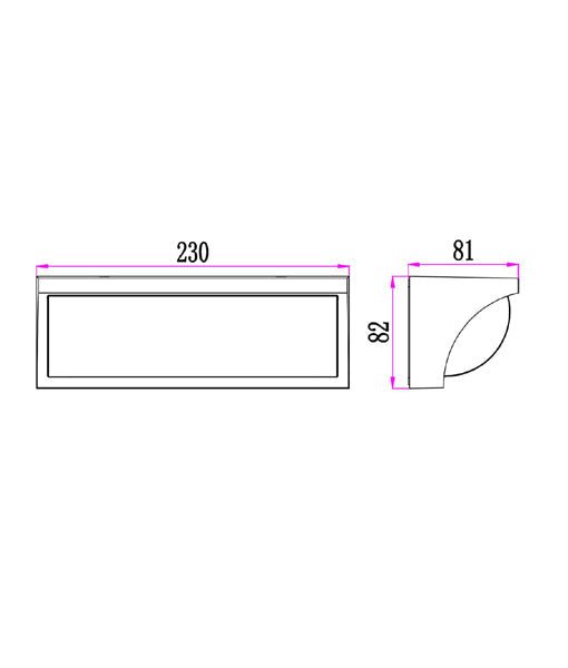 REPISA Exterior LED Surface Mounted Curved Wedge Wall Light Dark Grey 13W 3000K IP65 - REPISA01-Exterior Wall Lights-CLA Lighting