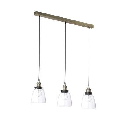 Rosa 3 Light Pendant Antique Brass - LL002PL106-Island Pendant Lights-Lexi Lighting