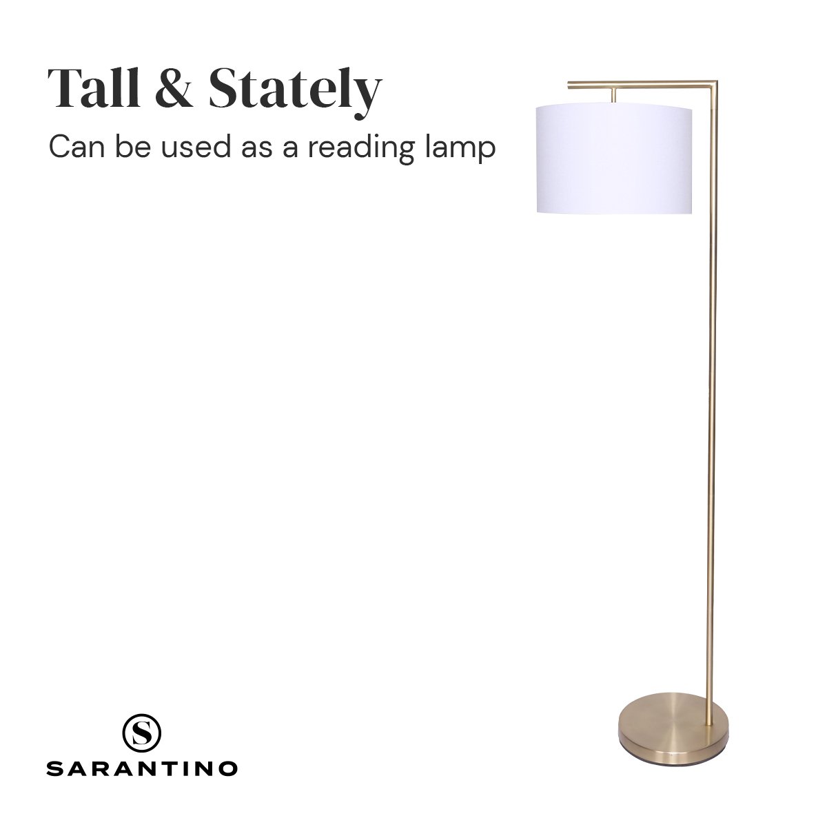 Sarantino 90-Degree Modern Arc Floor Lamp-Home & Garden > Lighting-Koala Lamps and Lighting