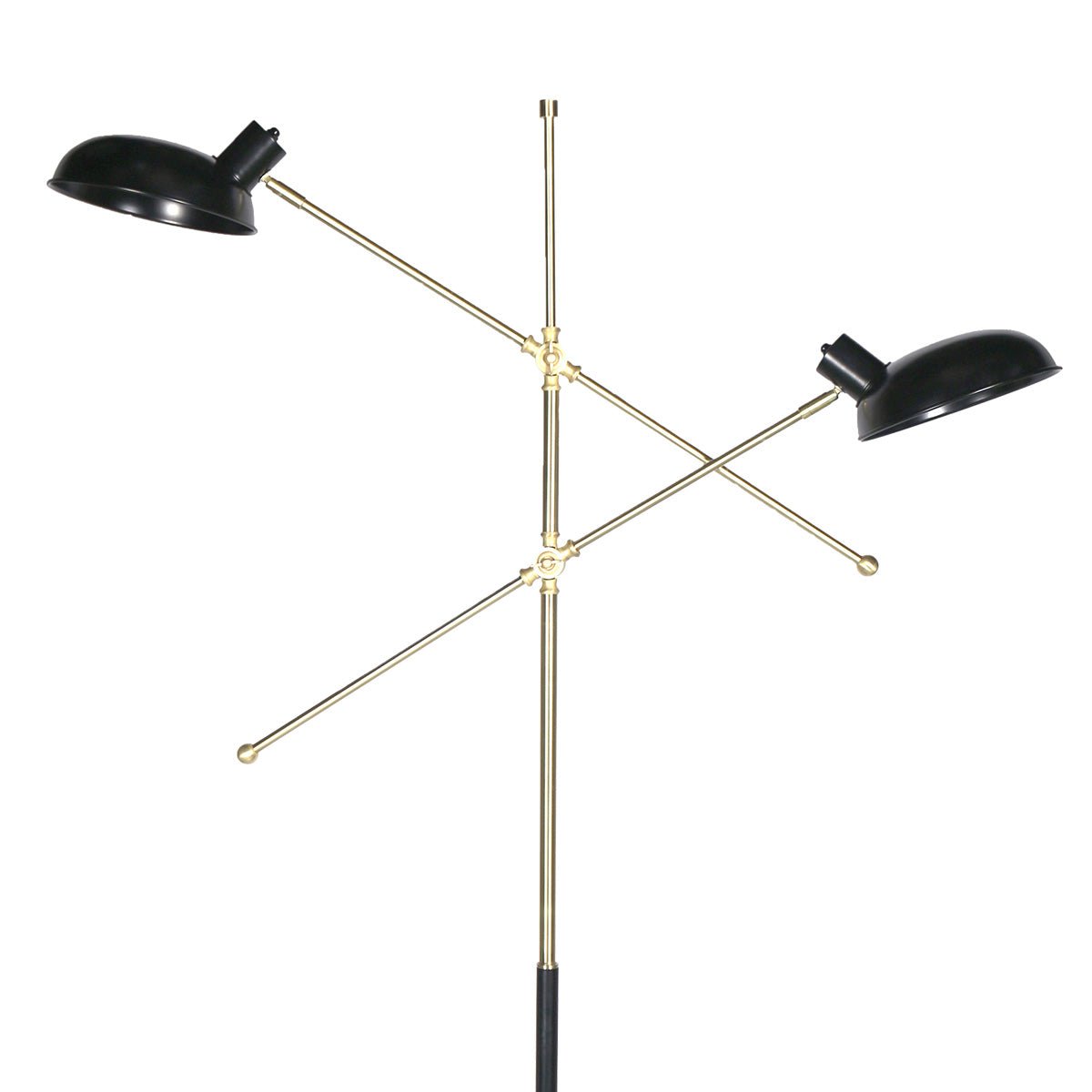 Sarantino Adjustable Two Light Lamp Black and Gold Finish-Home & Garden > Lighting-Koala Lamps and Lighting