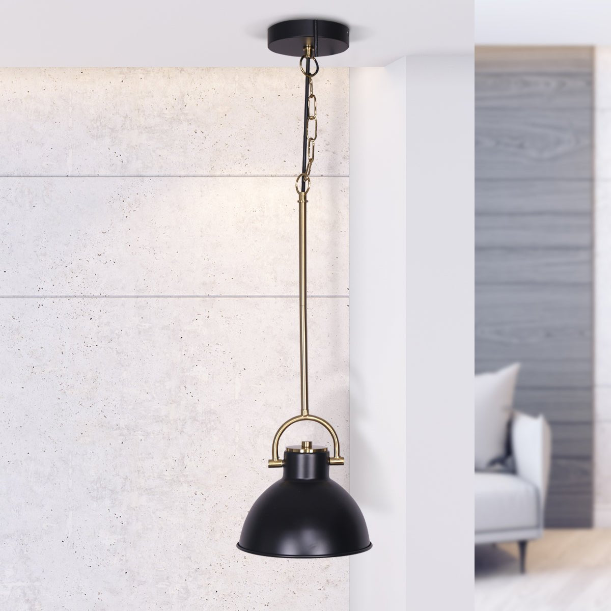 Sarantino Black and Gold Pendant Light-Home & Garden > Lighting-Koala Lamps and Lighting