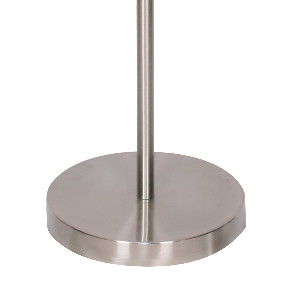 Sarantino Brushed Nickel Height-Adjustable Metal Floor Lamp-Home & Garden > Lighting-Koala Lamps and Lighting