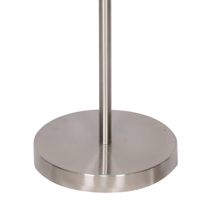 Sarantino Brushed Nickel Height-Adjustable Metal Floor Lamp-Home & Garden > Lighting-Koala Lamps and Lighting