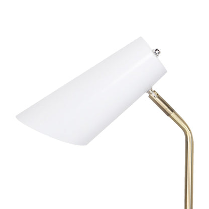 Sarantino Electric Reading Light Table Lamp Brass Finish - White-Home & Garden > Lighting-Koala Lamps and Lighting