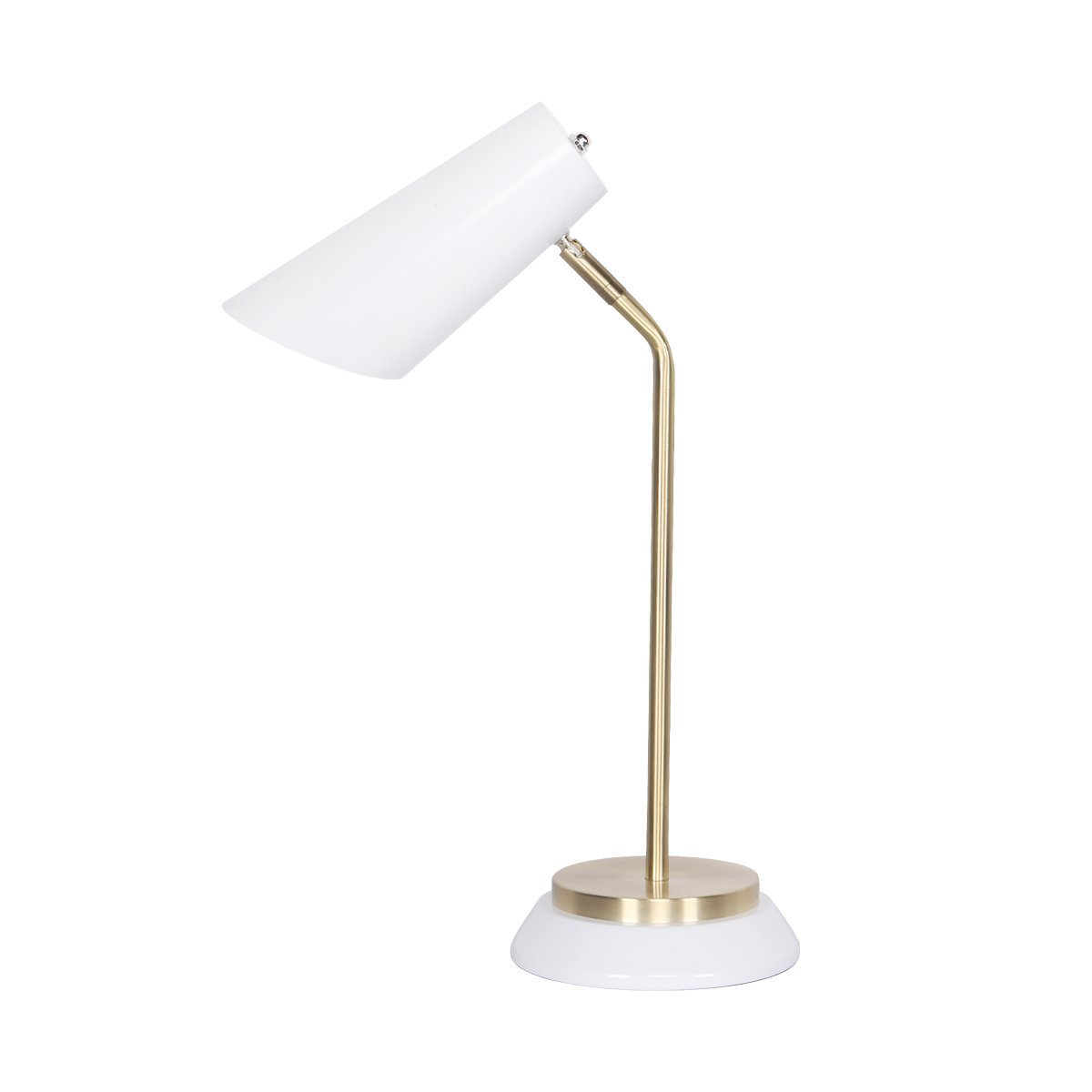 Sarantino Electric Reading Light Table Lamp Brass Finish - White-Home & Garden > Lighting-Koala Lamps and Lighting