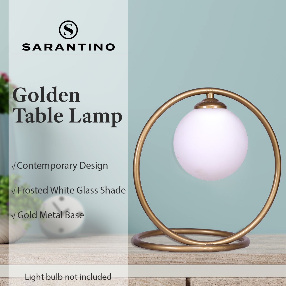 Sarantino Gold Metal Table Lamp-Home & Garden > Lighting-Koala Lamps and Lighting