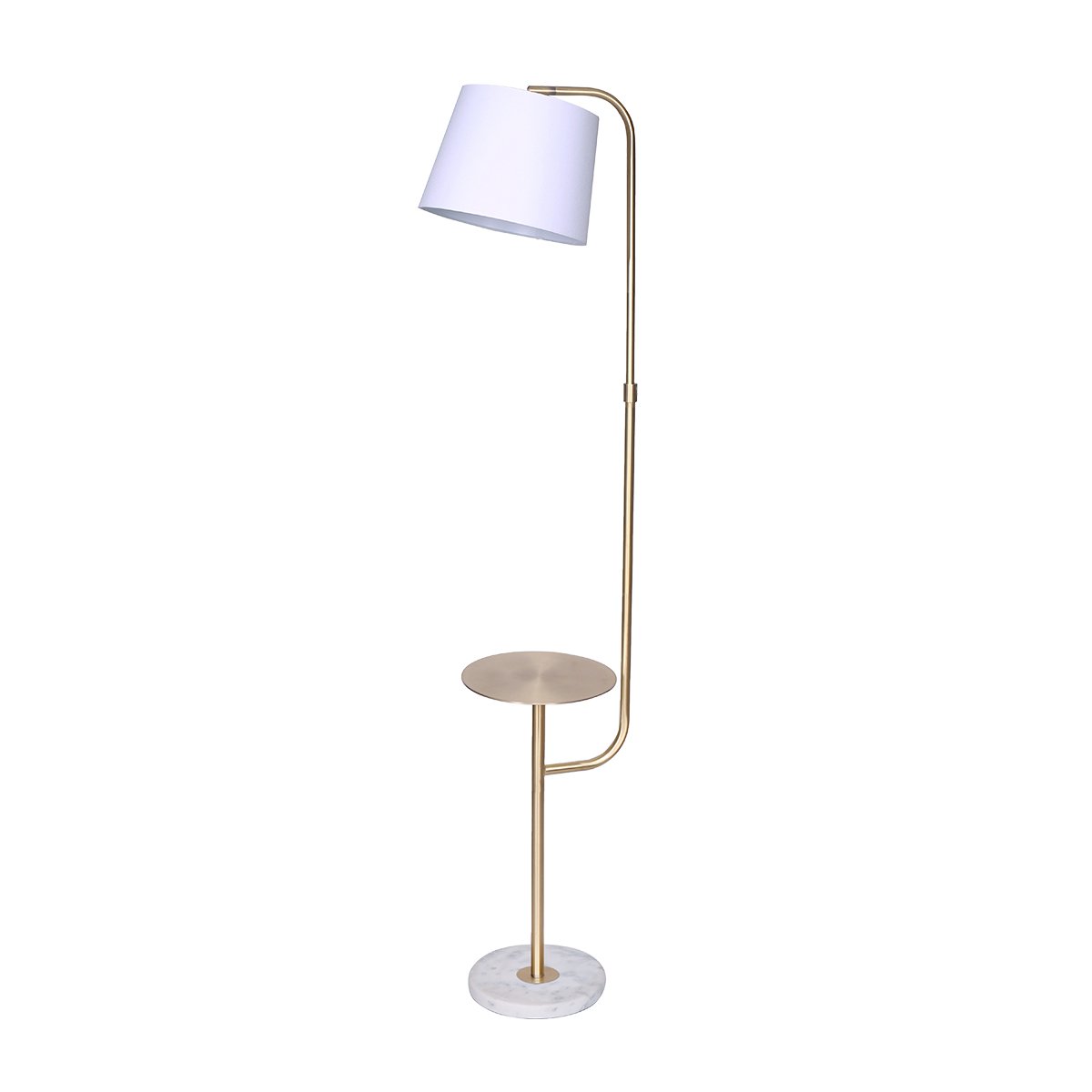 Sarantino Marble & Metal End Table Top Floor Lamp-Home & Garden > Lighting-Koala Lamps and Lighting