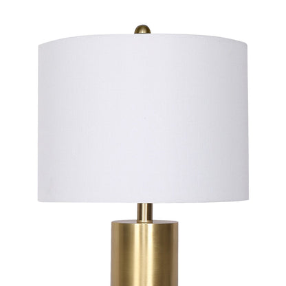 Sarantino Metal And Marble Table Lamp - White-Home & Garden > Lighting-Koala Lamps and Lighting