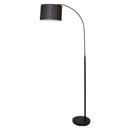 Sarantino Metal Arc Arm Floor Lamp Shade Black-Home & Garden > Lighting-Koala Lamps and Lighting