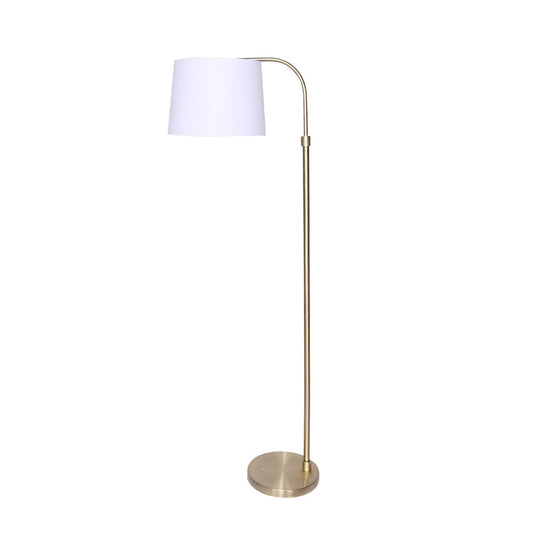 Sarantino Metal Floor Lamp Brass Finish Adjustable Height-Home & Garden > Lighting-Koala Lamps and Lighting