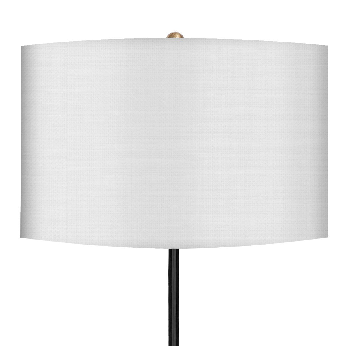 Sarantino Metal Floor Lamp Brushed Brass Finish with White Shade-Home & Garden > Lighting-Koala Lamps and Lighting