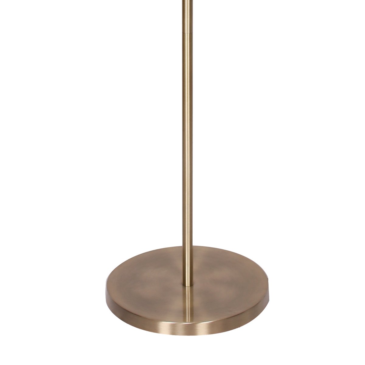 Sarantino Metal Floor Lamp in Antique Brass Finish with Cream Linen Fabric Shade-Home & Garden > Lighting-Koala Lamps and Lighting