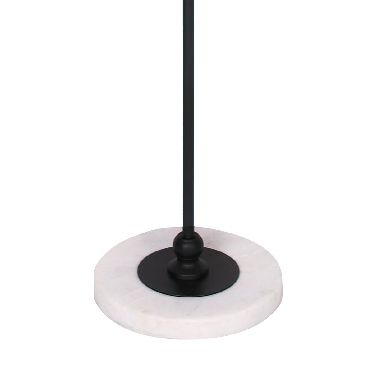 Sarantino Metal Floor Lamp with Marble Base & Off-White Shade-Home & Garden > Lighting-Koala Lamps and Lighting