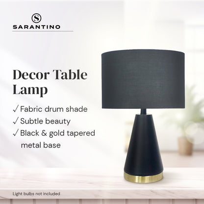 Sarantino Metal Table Lamp in Black and Gold-Home & Garden > Lighting-Koala Lamps and Lighting