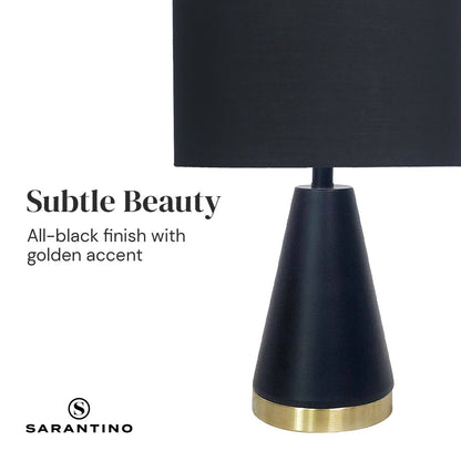 Sarantino Metal Table Lamp in Black and Gold-Home & Garden > Lighting-Koala Lamps and Lighting