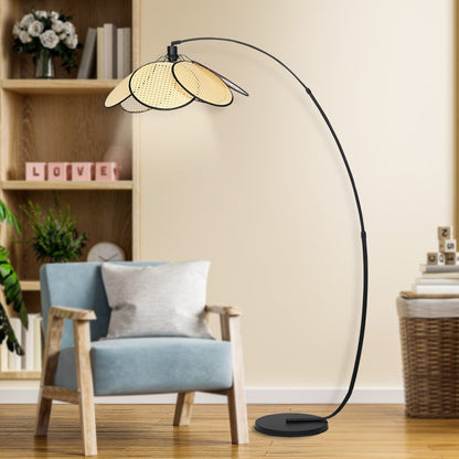 Sarantino Minimalist Synthetic Rattan Floor Lamp-Home & Garden > Lighting-Koala Lamps and Lighting