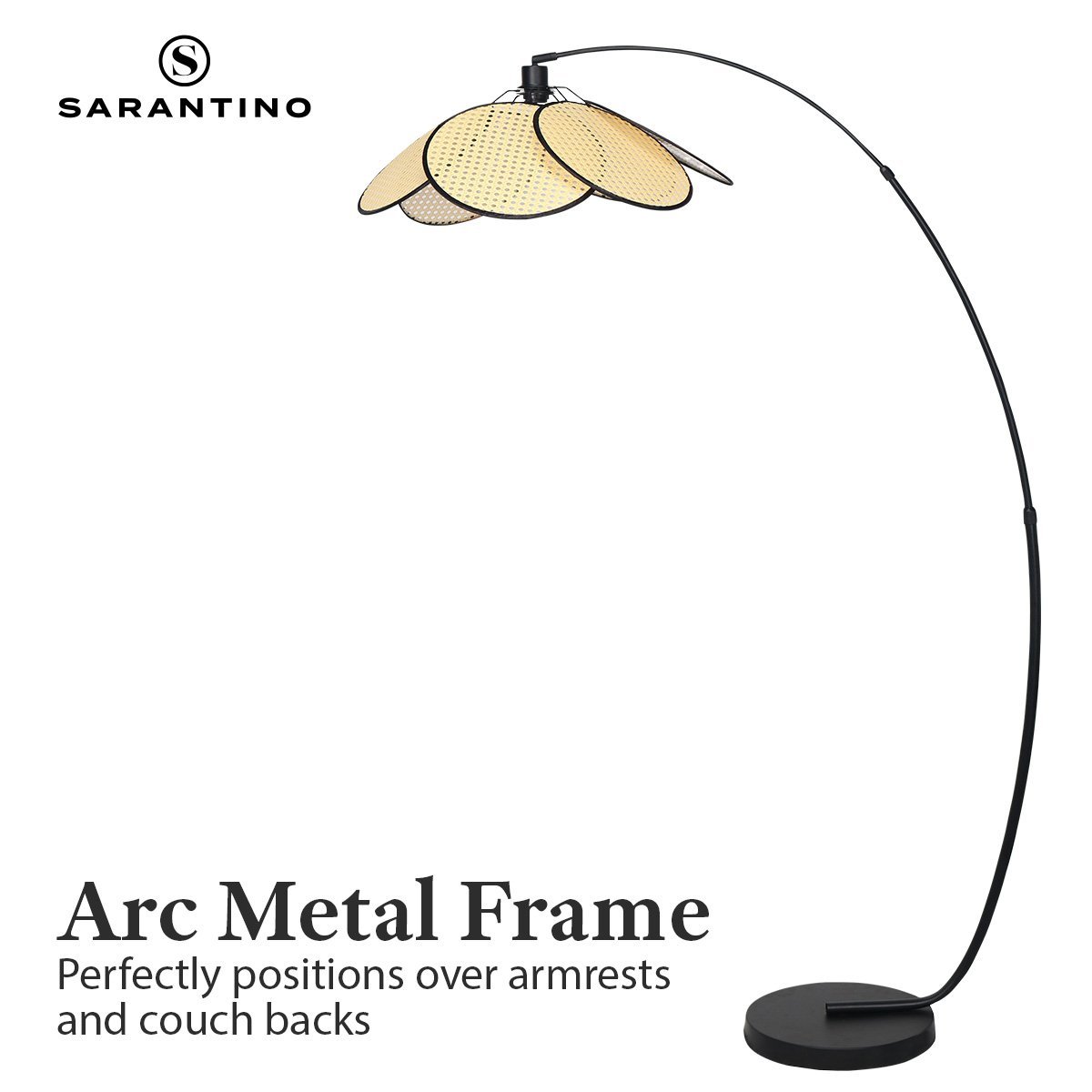 Sarantino Minimalist Synthetic Rattan Floor Lamp-Home & Garden > Lighting-Koala Lamps and Lighting