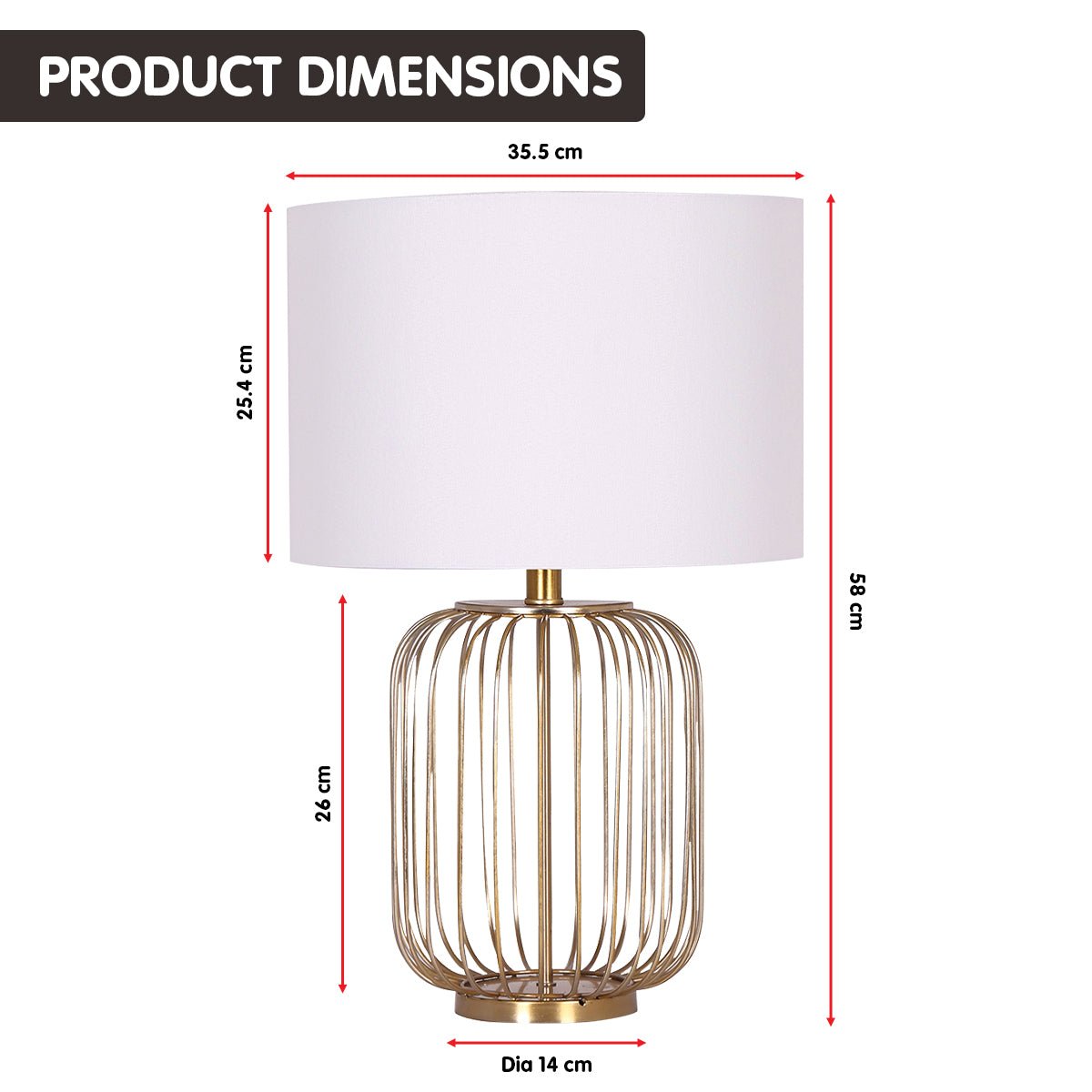 Sarantino Rose Gold Table Lamp with Linen Drum Shade-Home & Garden > Lighting-Koala Lamps and Lighting