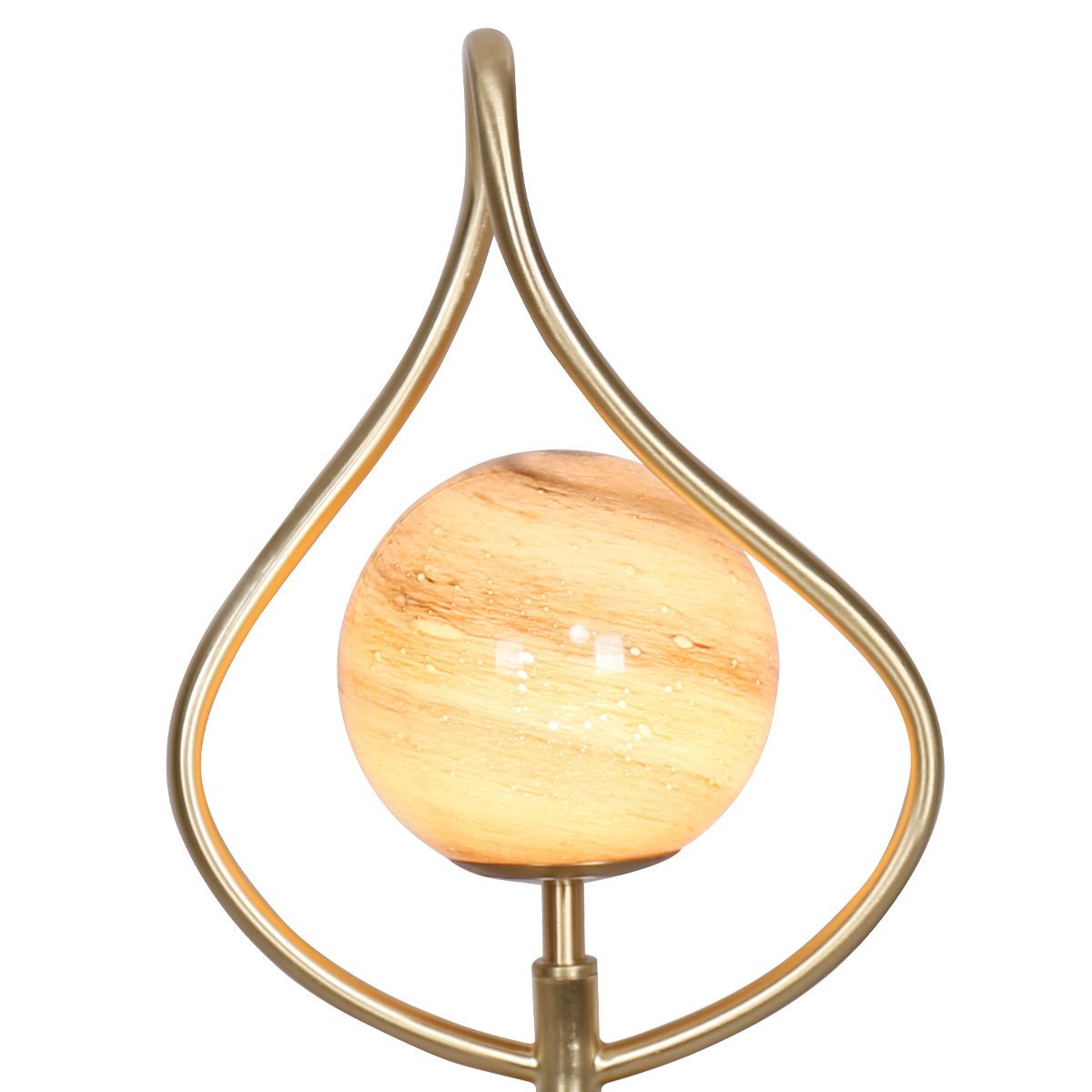 Sarantino Sculptural Orange Glass Table Lamp With White Marble Base-Home & Garden > Lighting-Koala Lamps and Lighting