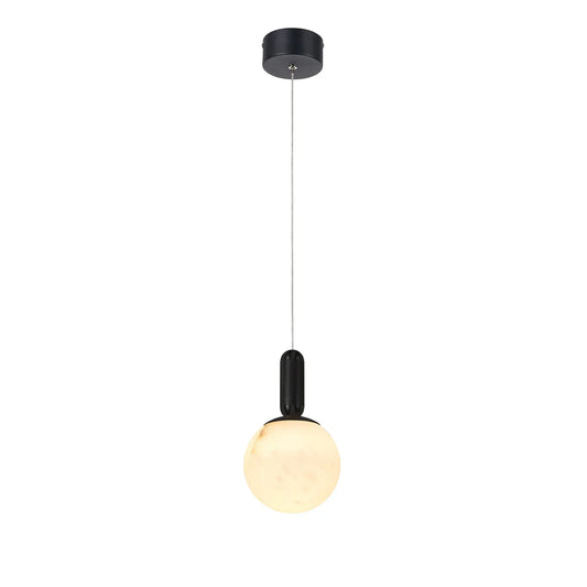 SATURN Black Spanish Marble LED Pendant Light