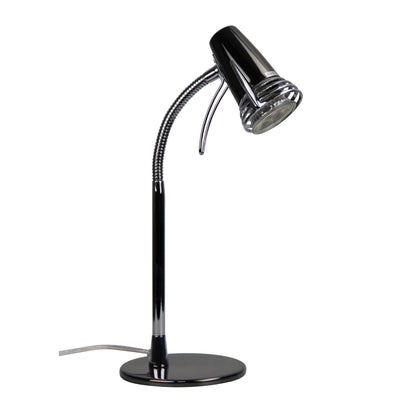 Scoot LED Desk Lamp Gunmetal and Chrome-TABLE AND FLOOR LAMPS-Oriel