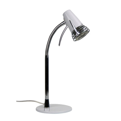 Scoot LED Desk Lamp White and Chrome-TABLE AND FLOOR LAMPS-Oriel