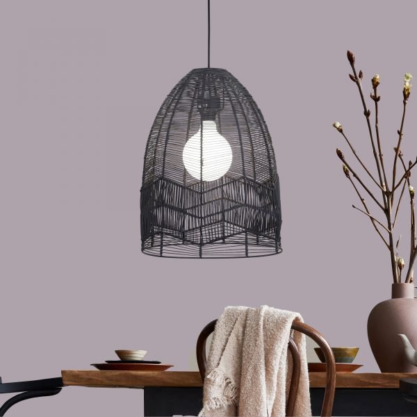 Serang DIY Pendant Black Rattan Cane - OL64457BK-DIY Pendants & Cords-Oriel Lighting