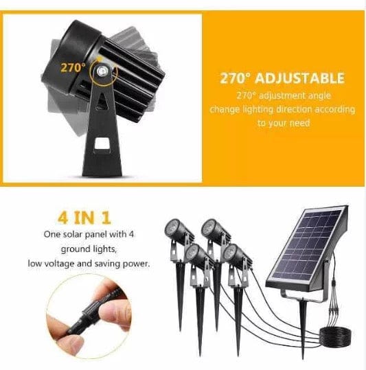 Series II Professional Grade 3000K 4 Piece DIY LED Solar 4 in 1 Garden Spike Kit Green Earth Lighting Australia, Garden, monetii