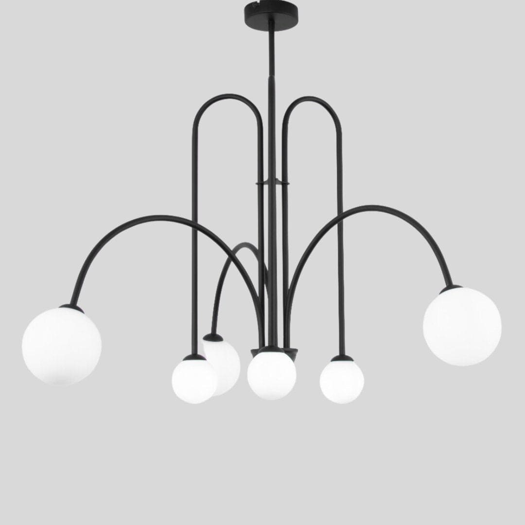 SESTINA Matt Black Semestral Drop Pendant Light-Pendant-Lighting Creations