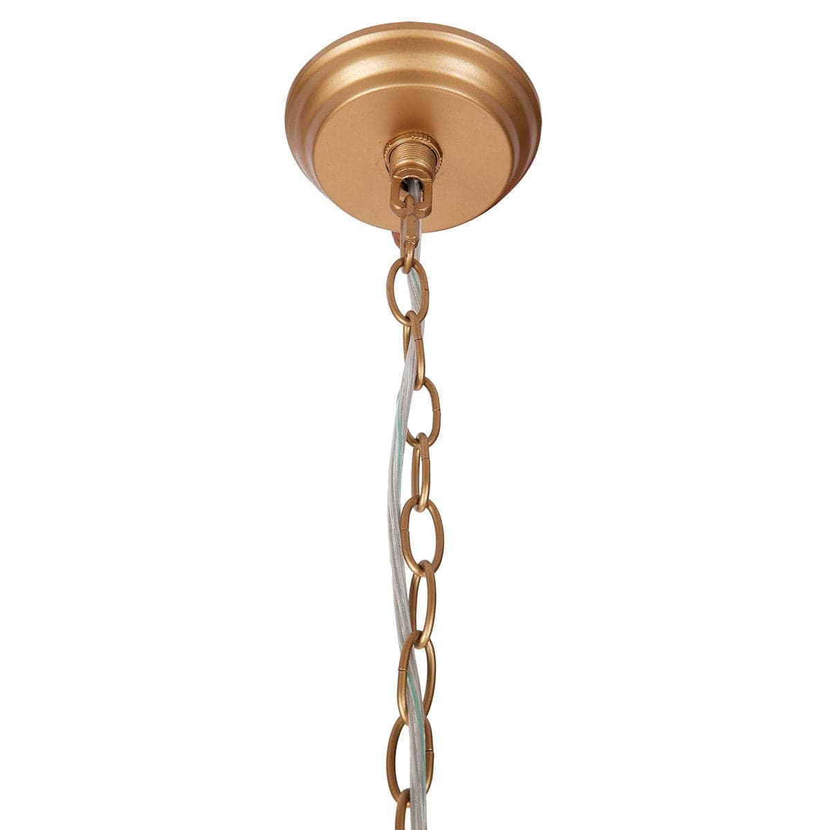 SIERRA Beaded Dome Pendant - Gold/White-Ceiling Light Fixtures-Cafe Lighting and Living